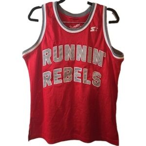 Starter 90's Retro UNLV RUNNIN REBELS Vegas Nevada NCAA Hey Reb Mascot Jersey